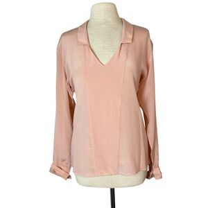 Soft Surroundings Silk Top Womens Sz M Soft Pink Delicate Feminine Professional